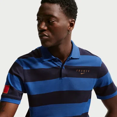 Nike Fff The  Men's Polo  Men's Dri-fit Soccer Polo In Blue