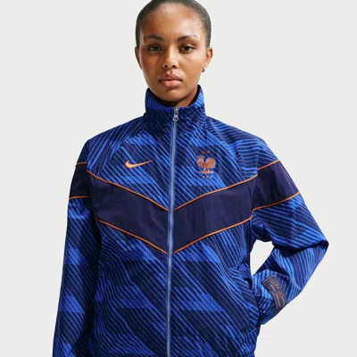 Nike Fff Windrunner  Women's Soccer Uv Woven Jacket In Blue