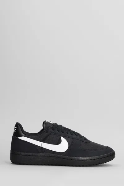 NIKE FIELD GENERAL SNEAKERS IN BLACK SUEDE AND FABRIC