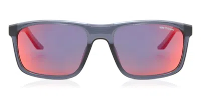 Nike Fire P Fd1818 Polarized 021 Men's Sunglasses Grey Size 54 In Purple