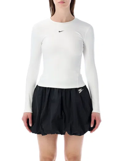 Nike Fitted Long-sleeve Top For Women - Size S In White