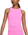 Nike Fitted Racerback Crop Tank In Pink