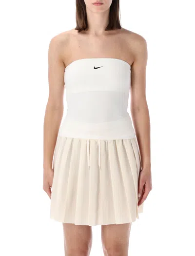 Nike Fitted Strapless Top Size S In White
