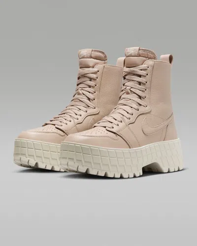 Pre-owned Nike Fj5737-200  Air Jordan 1 Brooklyn Legend Medium Brown (women's)