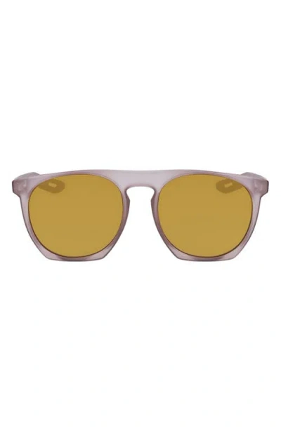 Nike Flatspot Xxii 52mm Geometric Sunglasses In Matte Amethyst Ash/bronze Mir