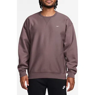 Nike Fleece Crewneck Sweatshirt In Gray