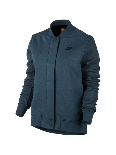 Nike Fleece Destroyer Jacket In Blue