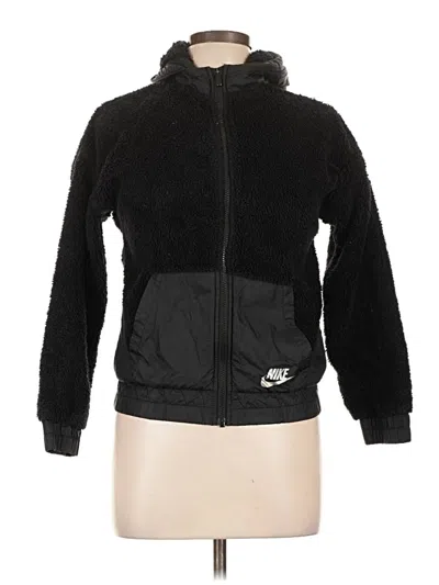 Pre-owned Nike Fleece Jacket In Black