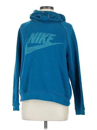 Pre-owned Nike Fleece Jacket In Blue