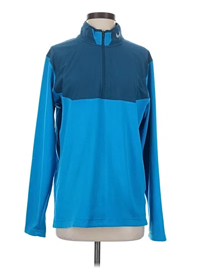 Pre-owned Nike Fleece Jacket In Blue
