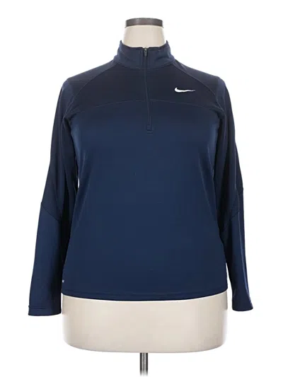 Pre-owned Nike Fleece Jacket In Blue