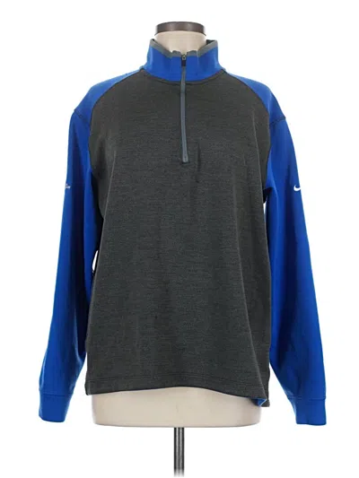 Pre-owned Nike Fleece Jacket In Blue