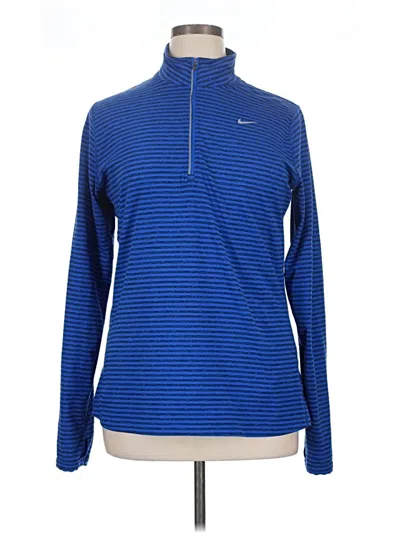 Pre-owned Nike Fleece Jacket In Blue