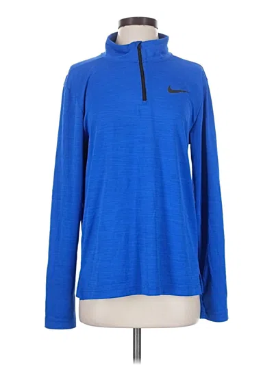 Pre-owned Nike Fleece Jacket In Blue