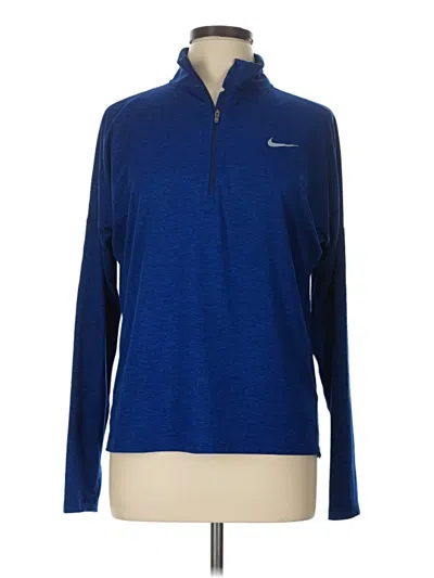 Pre-owned Nike Fleece Jacket In Blue
