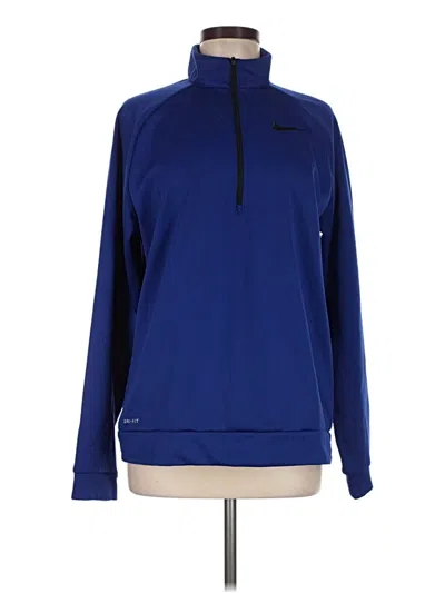 Pre-owned Nike Fleece Jacket In Blue