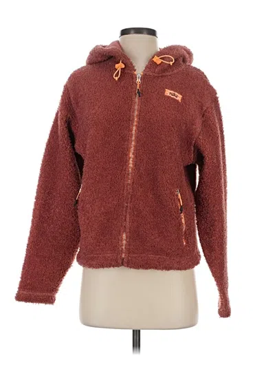 Pre-owned Nike Fleece Jacket In Burgundy