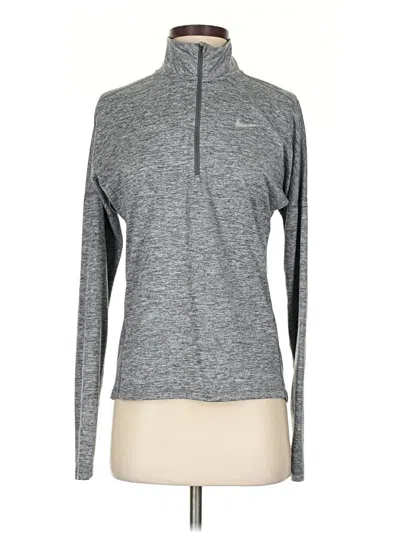 Pre-owned Nike Fleece Jacket In Gray