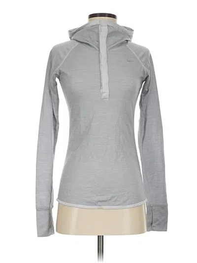 Pre-owned Nike Fleece Jacket In Gray