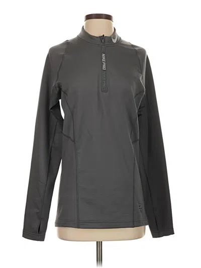 Pre-owned Nike Fleece Jacket In Gray