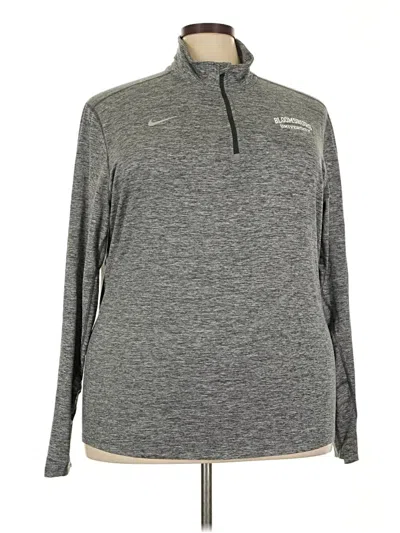 Pre-owned Nike Fleece Jacket In Gray