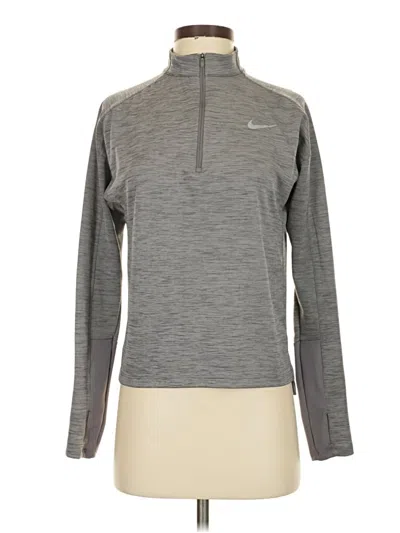Pre-owned Nike Fleece Jacket In Gray