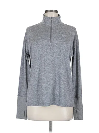 Pre-owned Nike Fleece Jacket In Gray