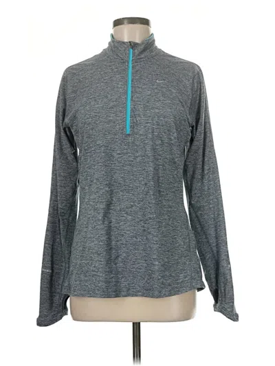 Pre-owned Nike Fleece Jacket In Gray