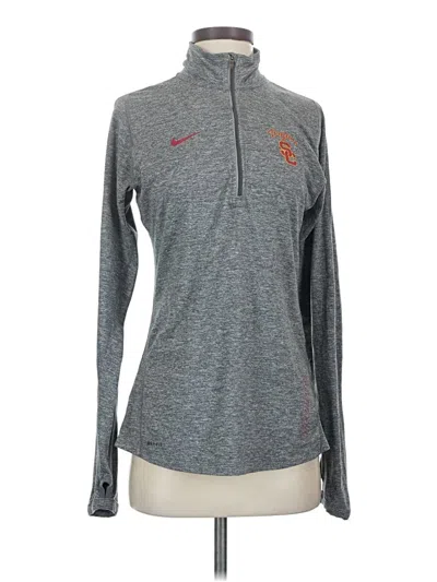 Pre-owned Nike Fleece Jacket In Gray