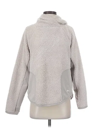 Pre-owned Nike Fleece Jacket In Gray
