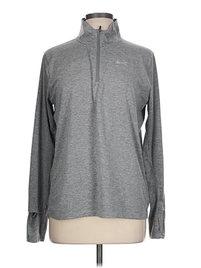 Pre-owned Nike Fleece Jacket In Gray