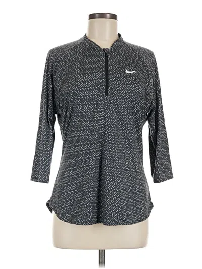 Pre-owned Nike Fleece Jacket In Gray