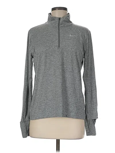 Pre-owned Nike Fleece Jacket In Gray