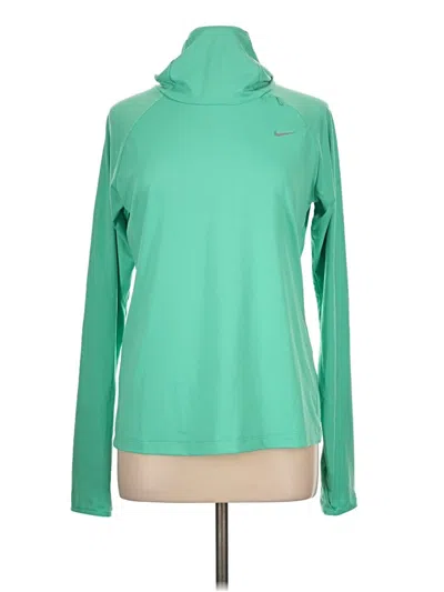 Pre-owned Nike Fleece Jacket In Green