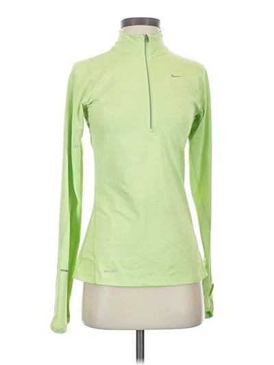 Pre-owned Nike Fleece Jacket In Green