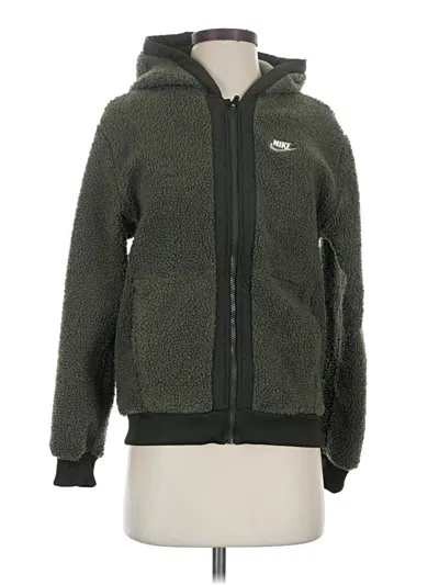 Pre-owned Nike Fleece Jacket In Green