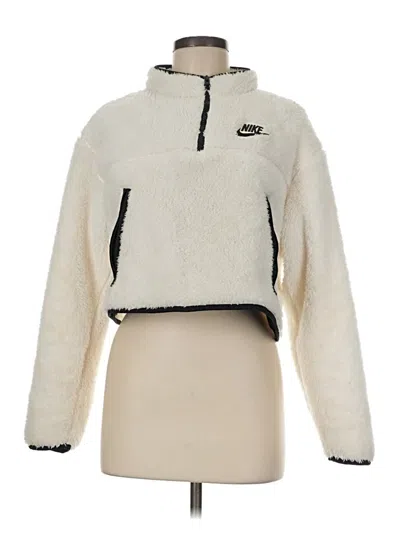 Pre-owned Nike Fleece Jacket In Ivory