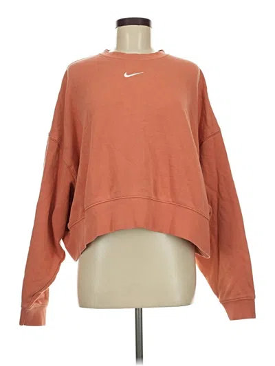 Pre-owned Nike Fleece Jacket In Orange