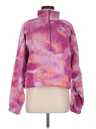 Pre-owned Nike Fleece Jacket In Pink