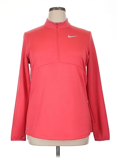 Pre-owned Nike Fleece Jacket In Red