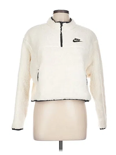 Pre-owned Nike Fleece Jacket In White