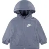 Nike Fleece Lined Windbreaker Jacket In Gray