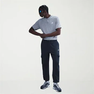 Nike Fleece Mens Cuffed Regular Fit Active Cargo Pant In Blue