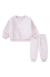 Nike Fleece Sweatshirt & Joggers Set In Pink Foam Heahter