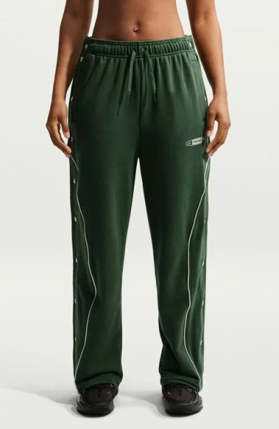 Nike Fleece Tearaway Pants In Green