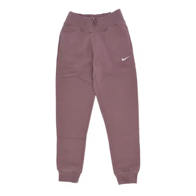 Nike Fleece Tracksuit Pants Women Sportswear High-waisted Fleece Joggers Plum Eclipse/white