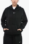 Nike Fleeced-cotton Blend Hoodie With Contrasting Logo
