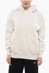 Nike Fleeced-cotton Blend Hoodie With Patch Pocket