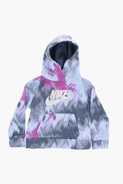 Nike Fleeced Cotton Hoodie In Multi
