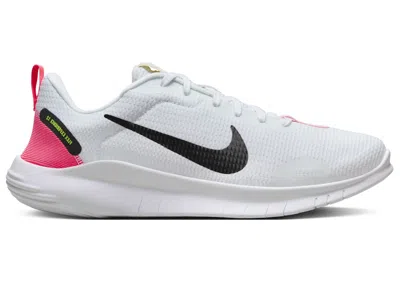 Pre-owned Nike Flex Experience Run 12 Black (women's) Sneakers In White/hot Punch/volt